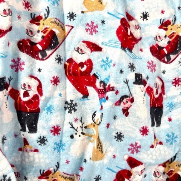 Target Wondershop Women's Light Blue Santa Notch Collar Button up Coat Style Paj - Picture 4 of 14